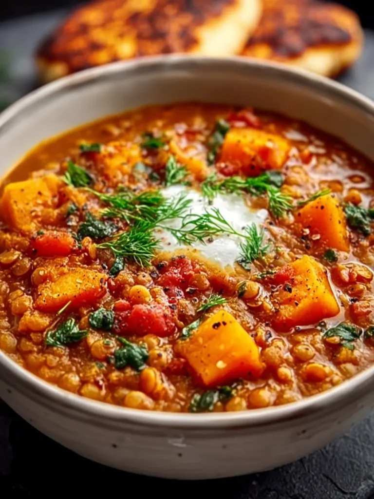 Cozy Sweet Potato and Lentil Autumn Stew Recipe First Image