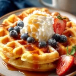 Fluffy Cottage Cheese Waffles - A Breakfast Delight! First Image