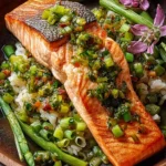 Savory Miso Butter Salmon with Scallion Salsa Verde Recipe First Image