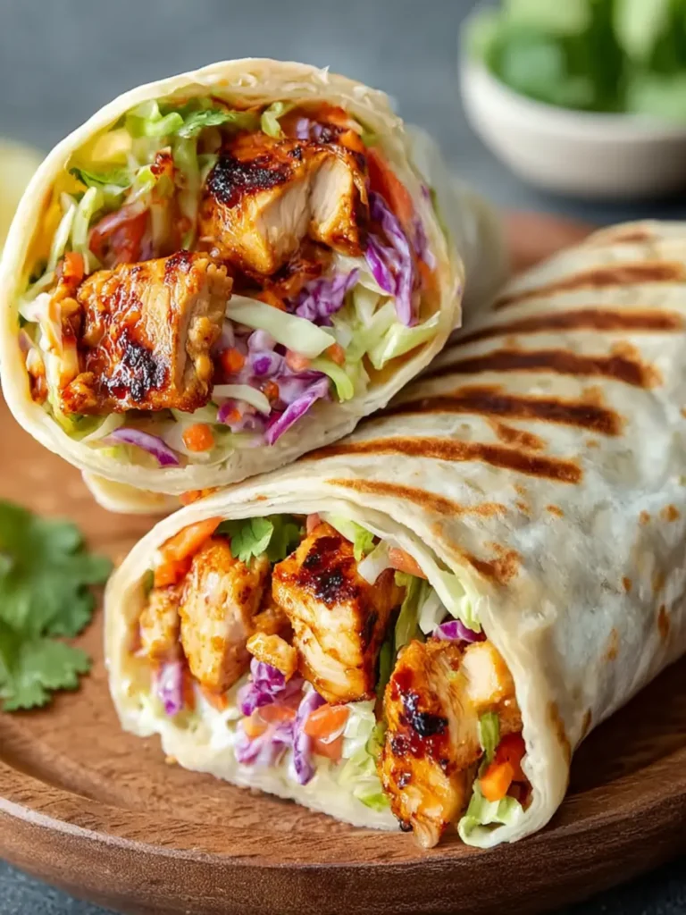 Thai Chicken Wrap with Asian Slaw First Image