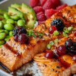 Irresistible Cranberry Teriyaki Salmon Bowls Recipe First Image