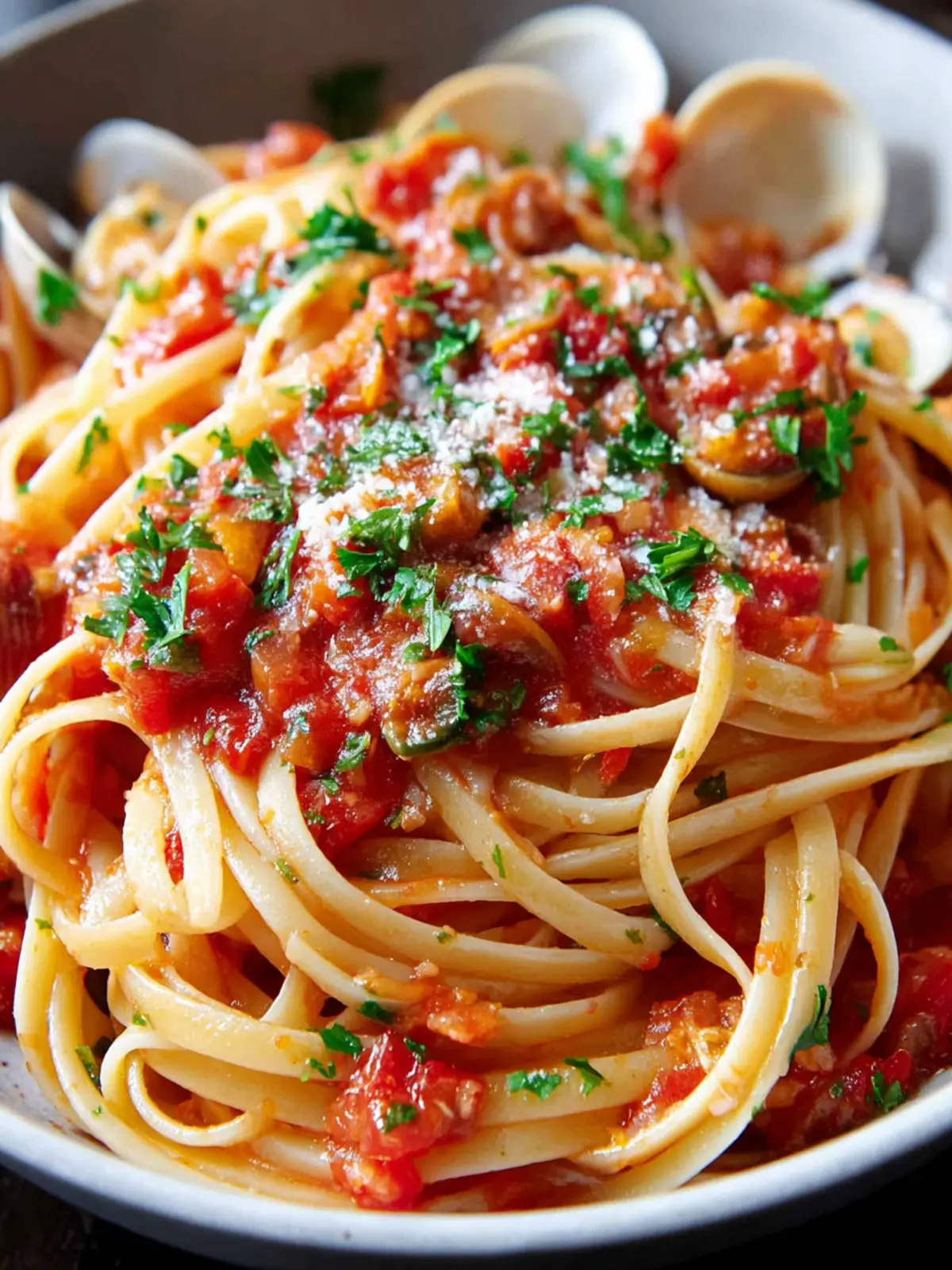 Easy and Delicious Linguine With Red Clam Sauce Recipe First Image