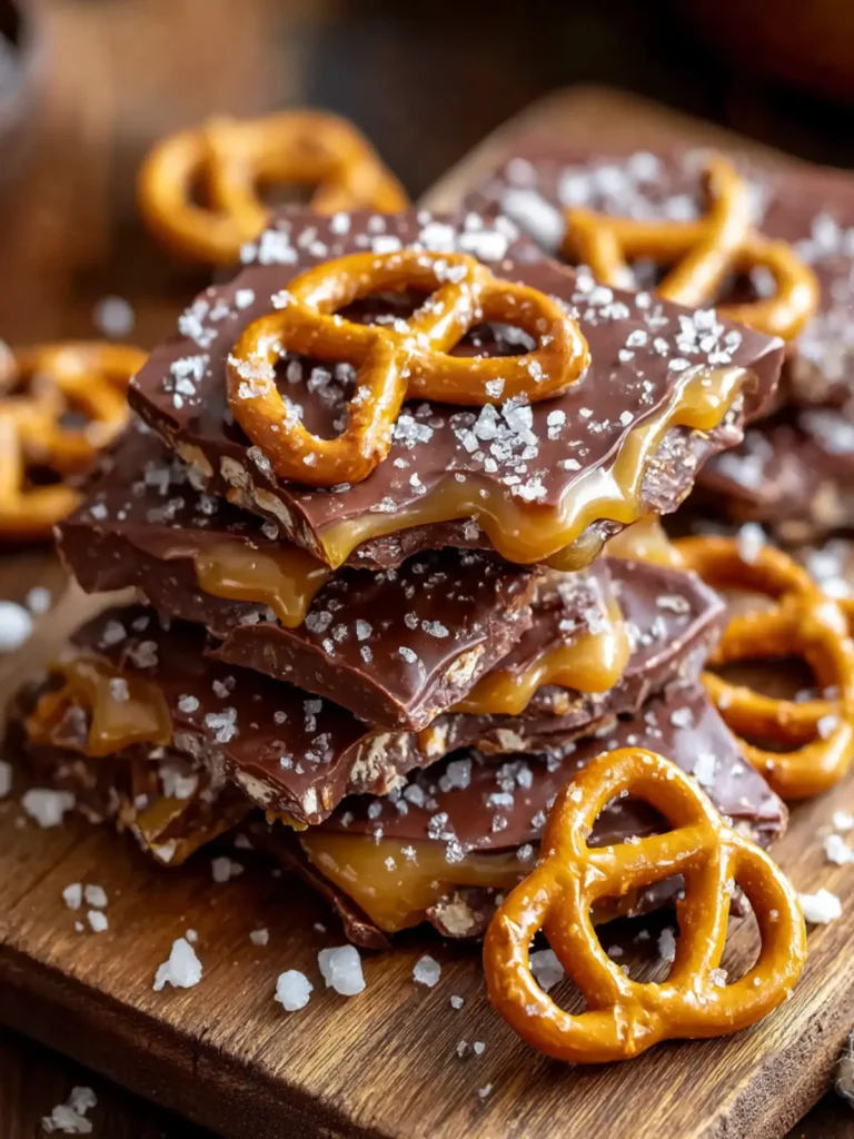 The Best Salted Caramel Pretzel Bark First Image