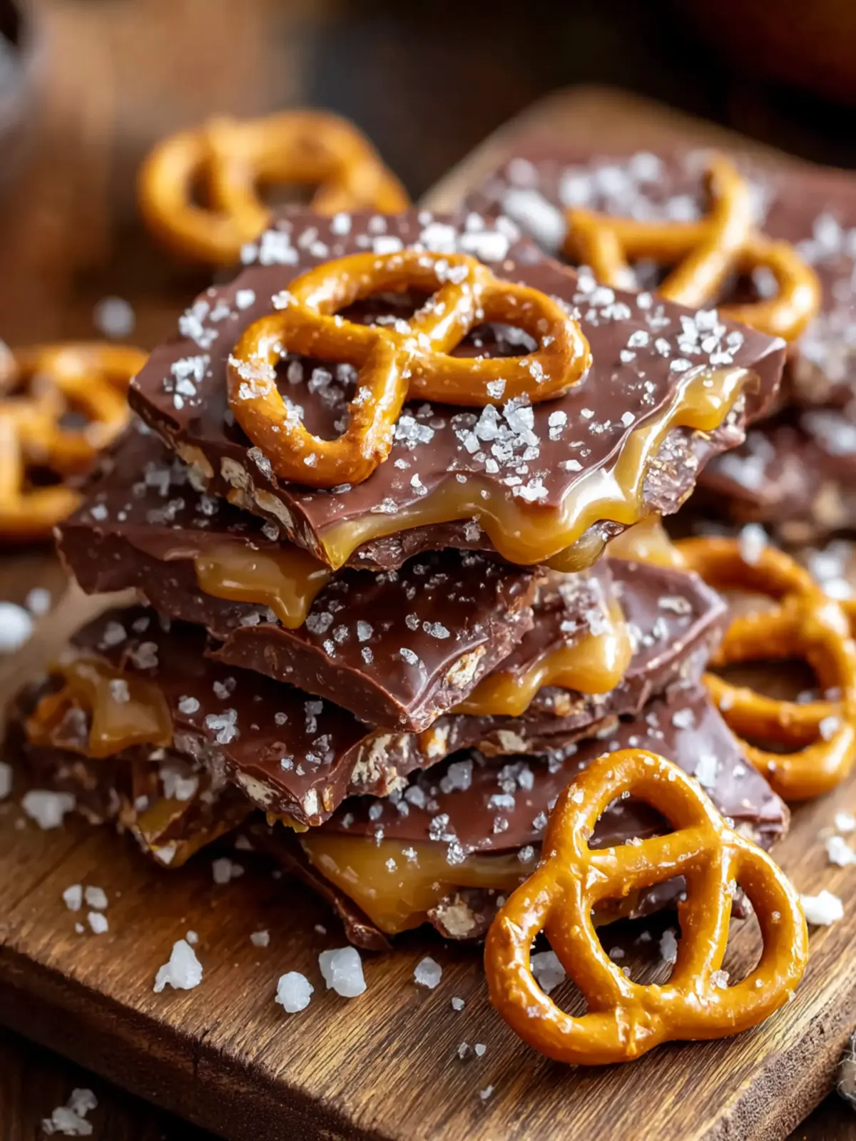 The Best Salted Caramel Pretzel Bark First Image