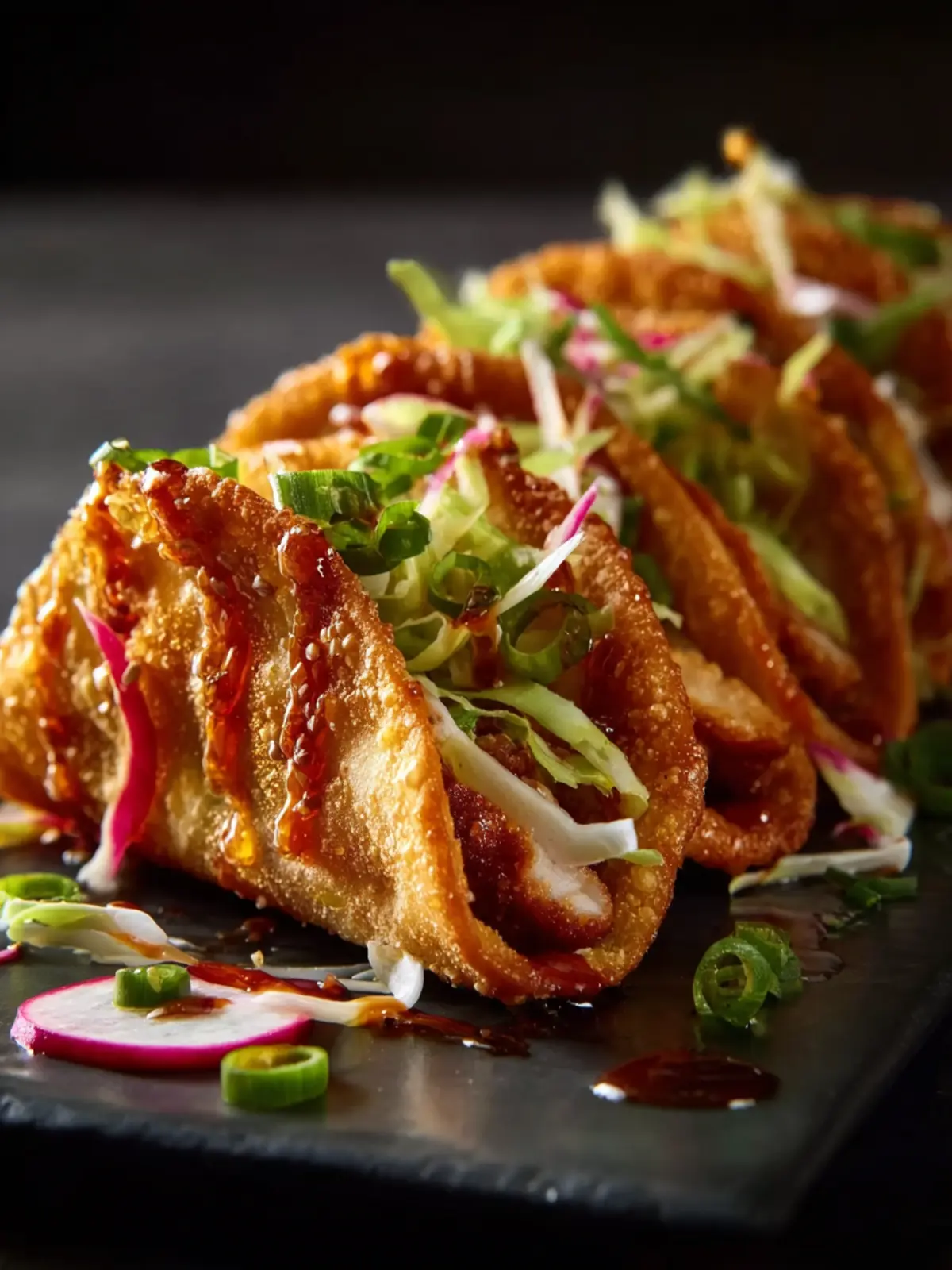 Crispy Chicken Wonton Tacos First Image