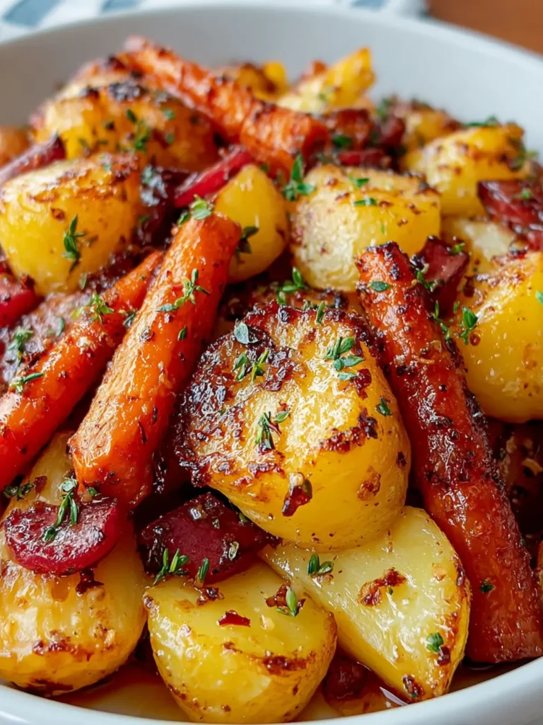 Maple Dijon Roasted Apples & Carrots Recipe – Easy Side! First Image