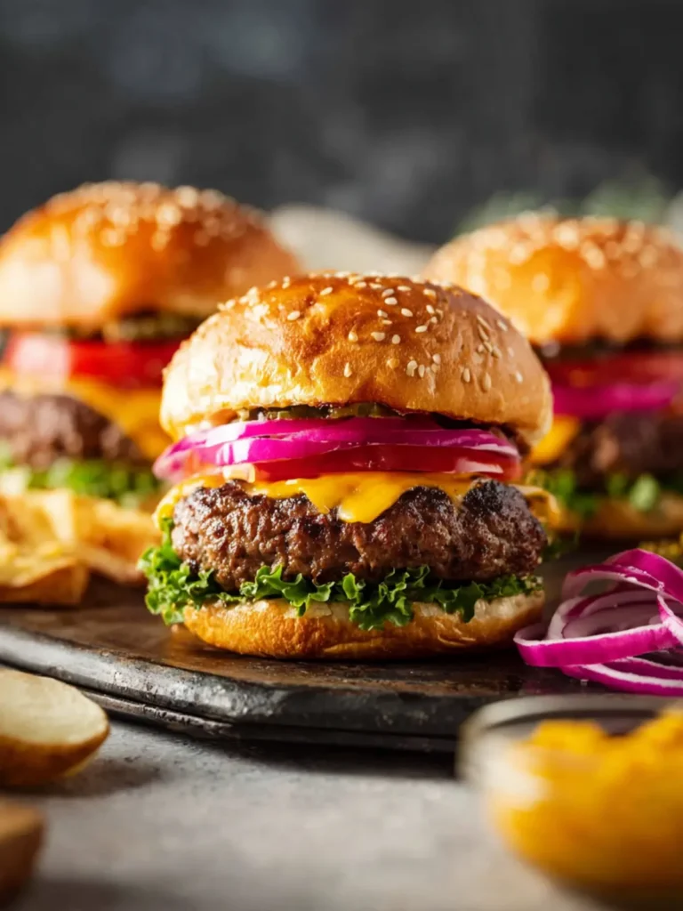 Baked Hamburgers Recipe (How to Cook Burgers in the Oven) First Image