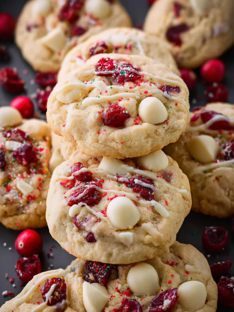 Holiday White Chocolate Cranberry Cookies First Image