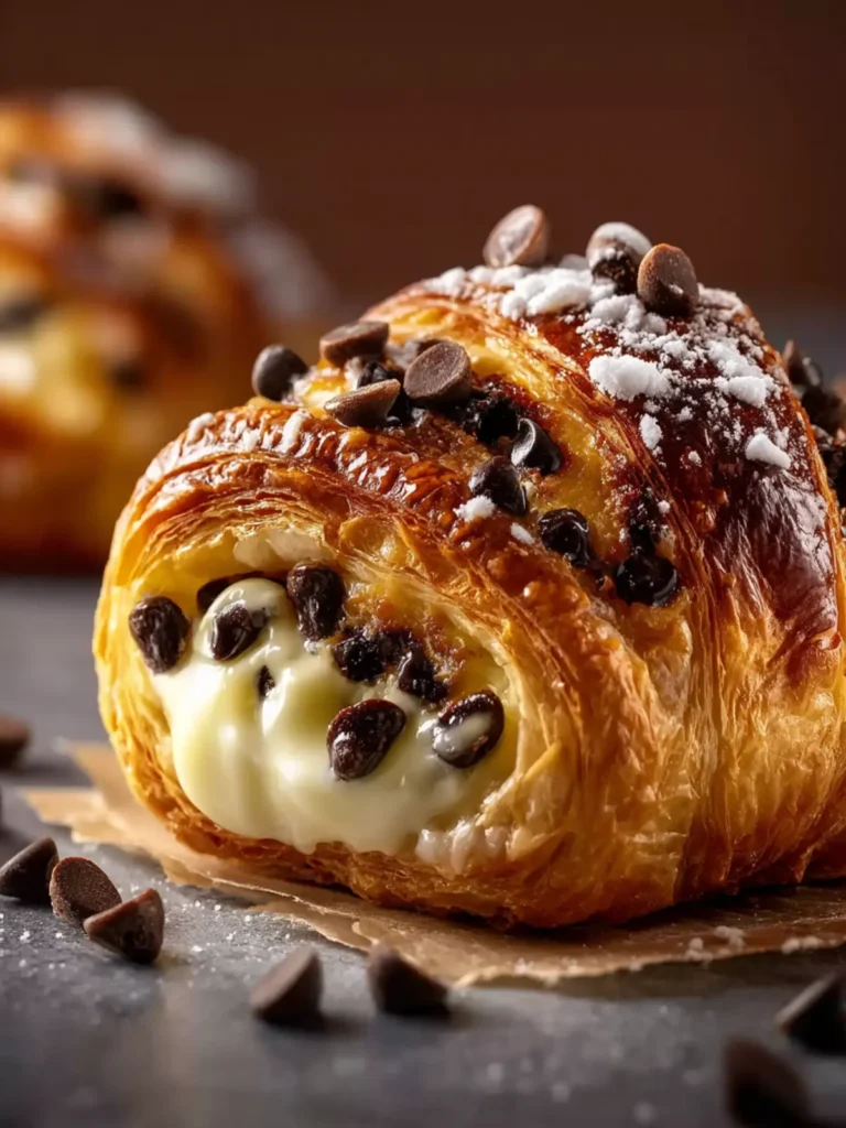 Indulgent Chocolate Chip Custard Brioches First Image