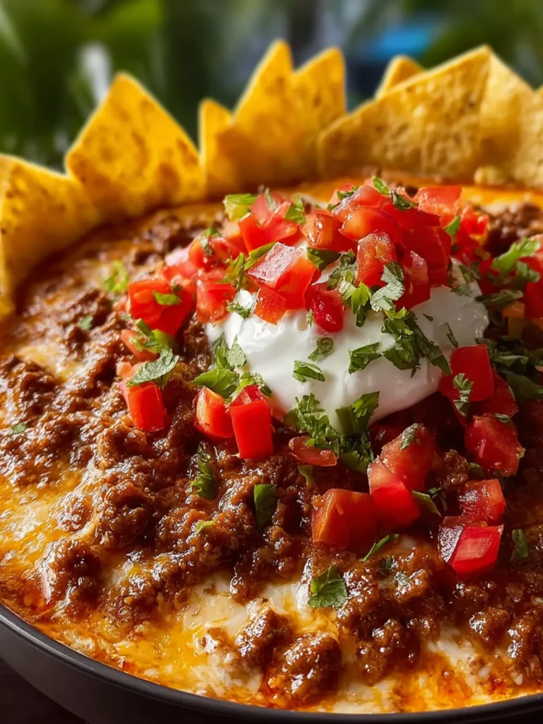 Mouthwatering Crockpot Rotel Dip With Ground Beef First Image