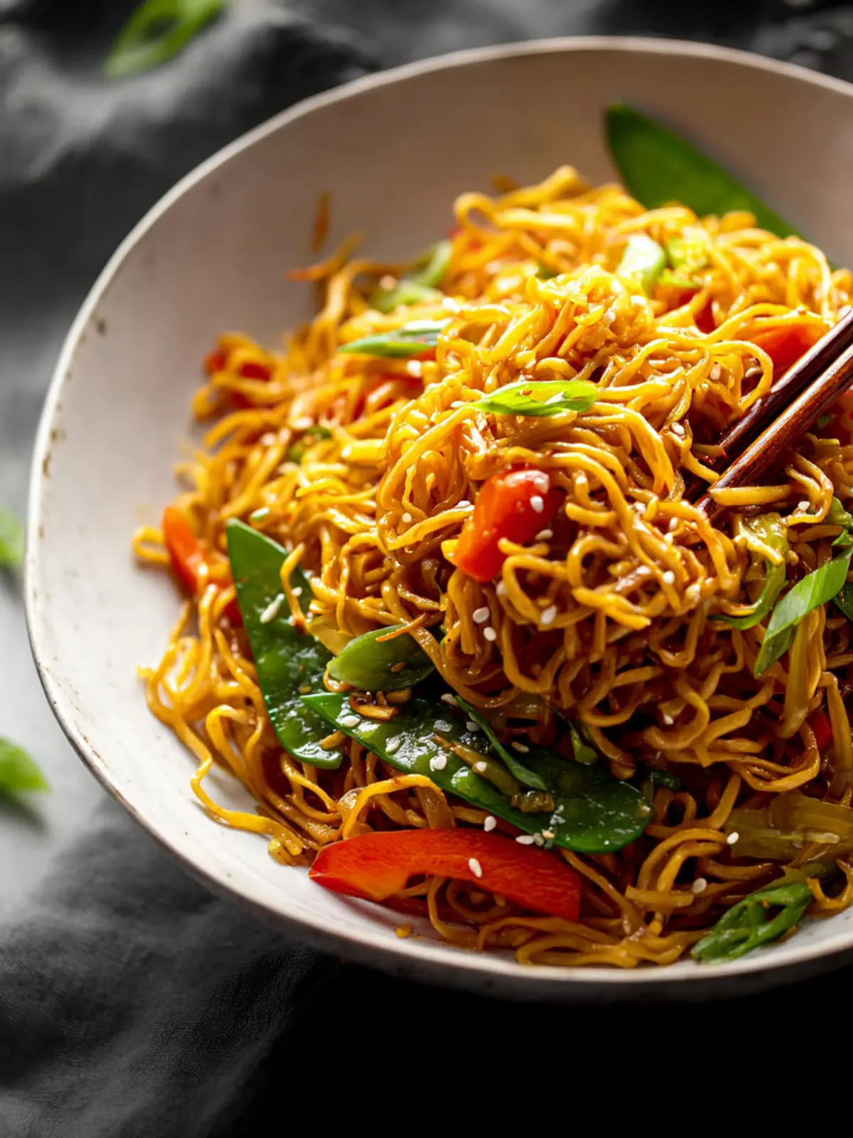 Quick Homemade Vegetable Lo Mein (Vegan Option) First Image