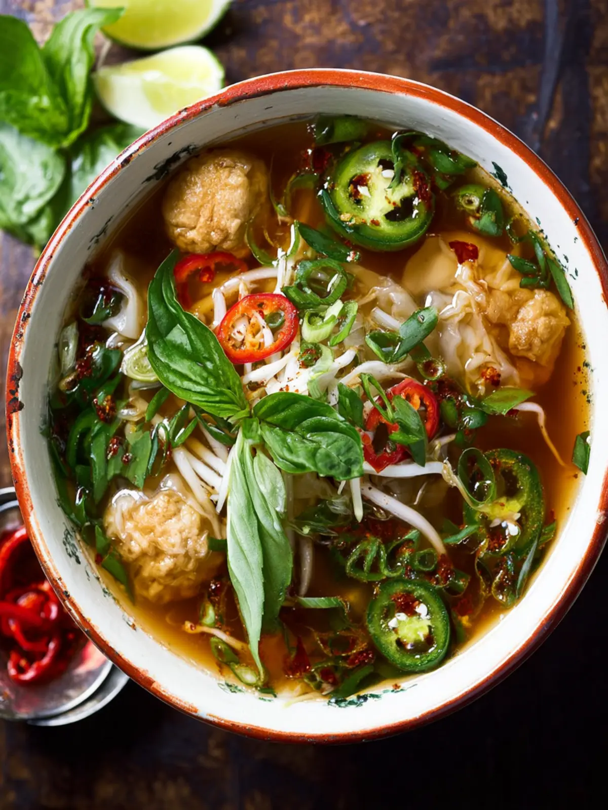 Vietnamese Wonton Soup with Pho Broth First Image