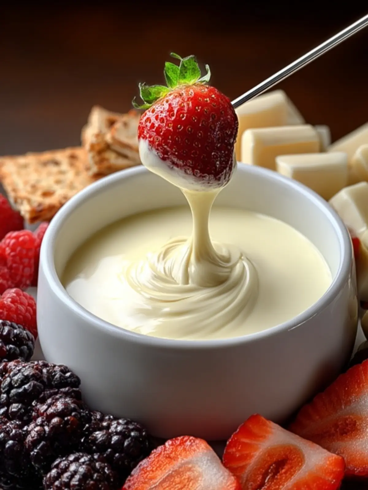 White Chocolate Fondue Recipe First Image