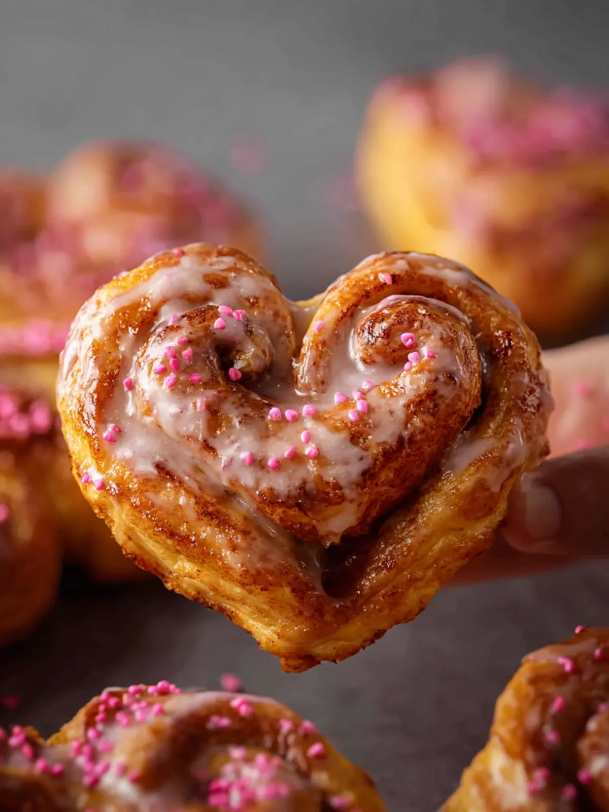 Easy Heart Shaped Cinnamon Rolls for Valentine’s Day (Made With Canned Dough) First Image