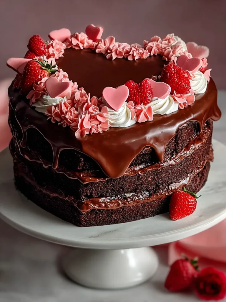 the Best Valentine Chocolate Cake Recipe First Image