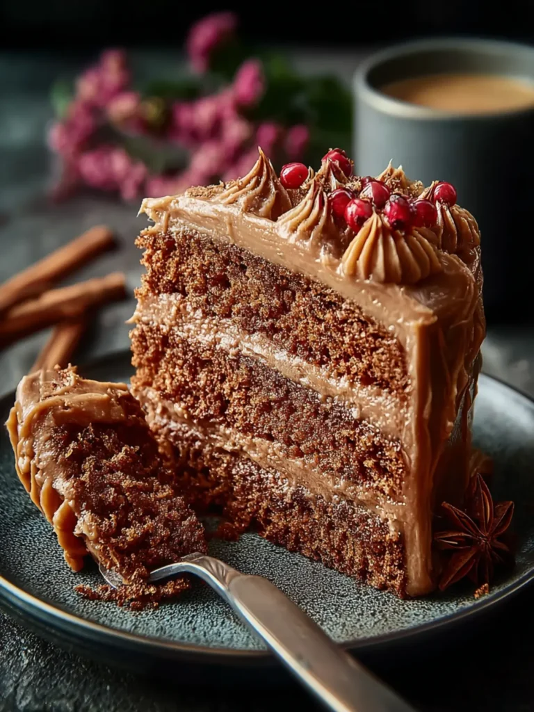 Gingerbread Cake with Cinnamon Molasses Frosting First Image