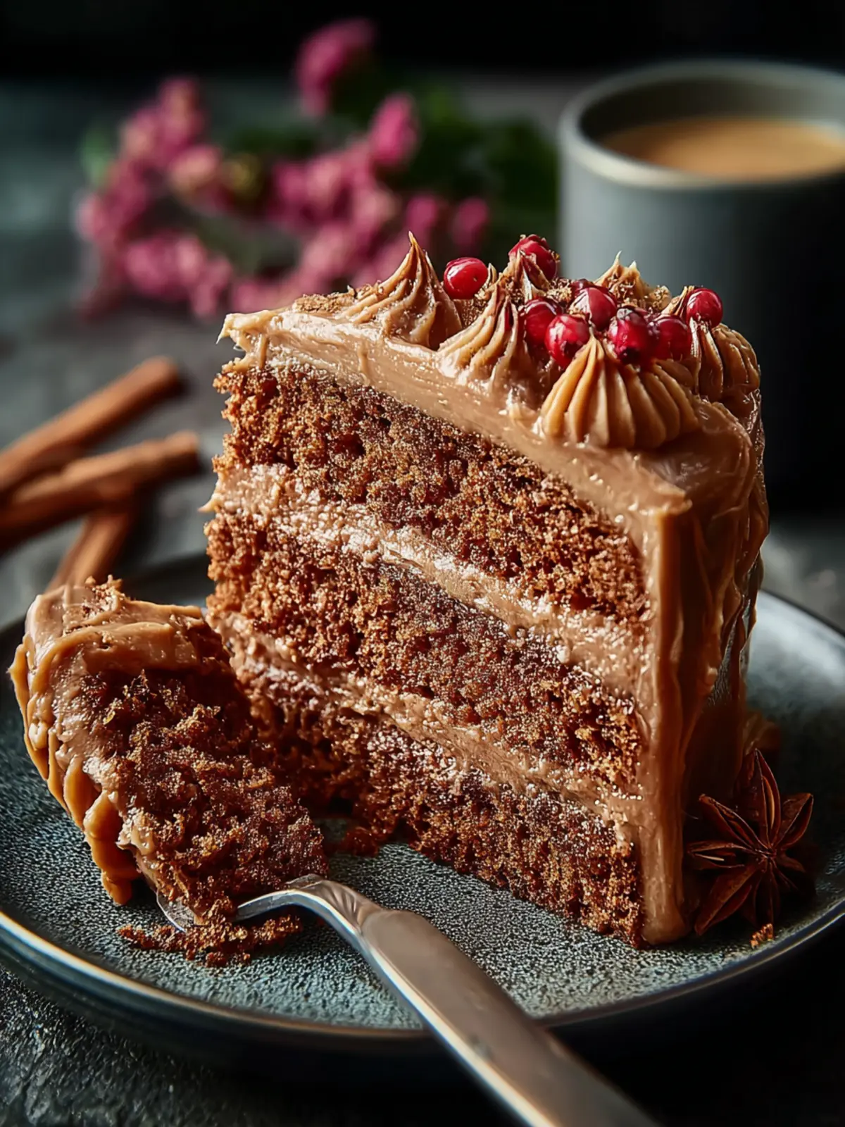 Gingerbread Cake with Cinnamon Molasses Frosting First Image