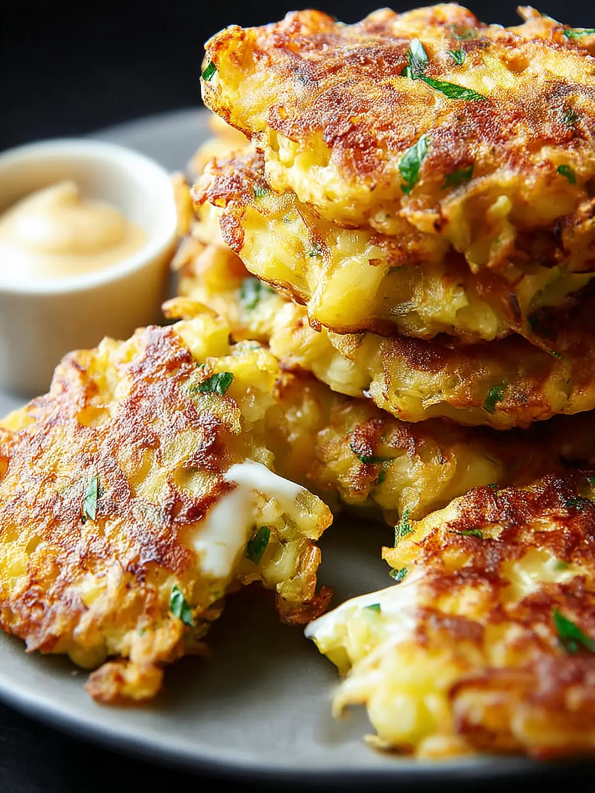 Cabbage Egg Fritters: Delightfully Cheesy and Crispy First Image