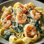 Irresistible Creamy Shrimp and Spinach Ricotta Pasta Recipe First Image
