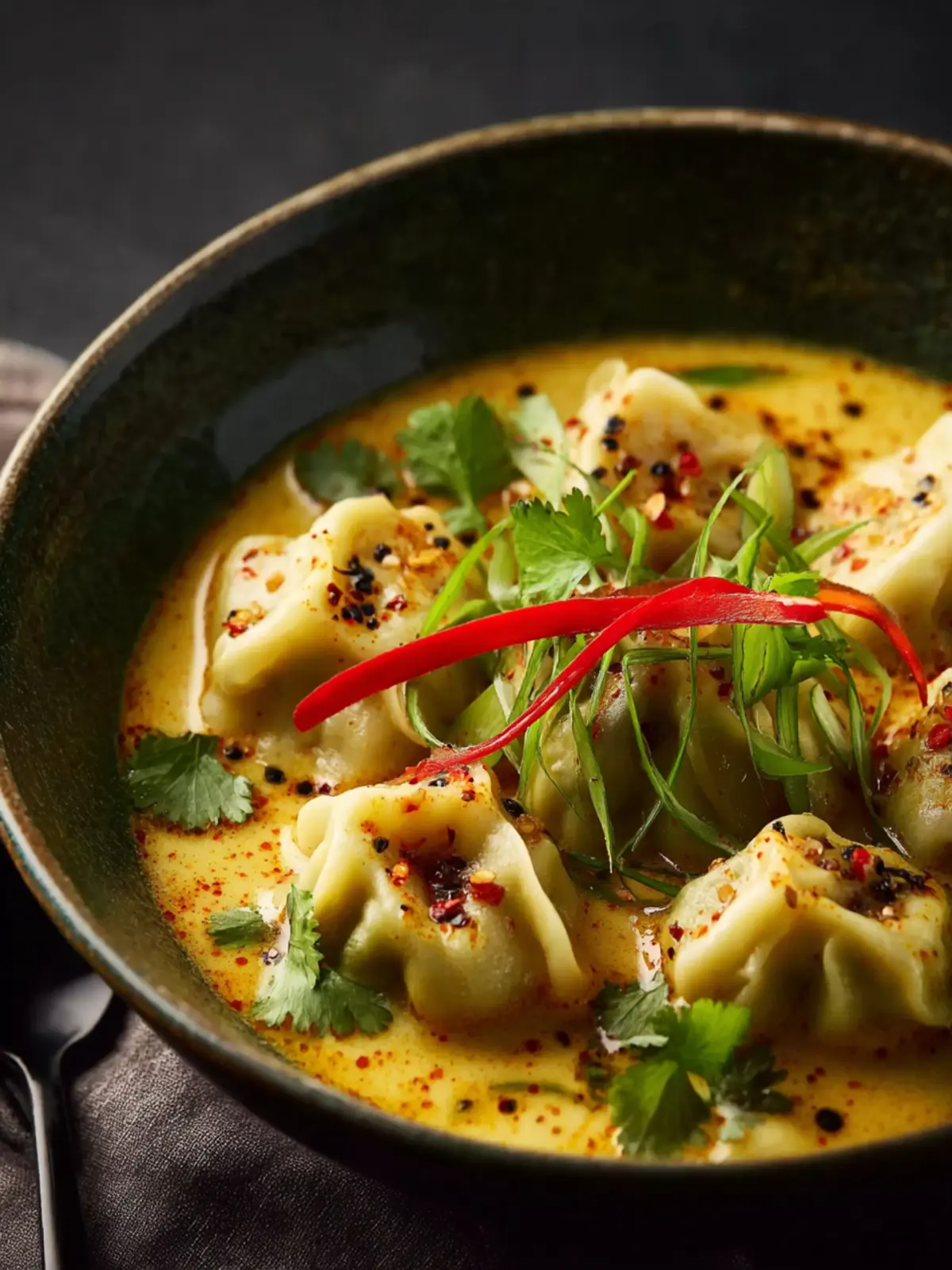 Quick Coconut Curry Soup with Dumplings First Image