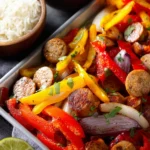 Sheet Pan Chicken Sausage Fajitas First Image