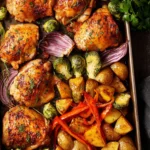 Spicy Honey Chicken Sheet Pan Dinner First Image