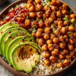 Spicy Roasted Chickpea and Avocado Bowls First Image