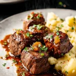 Steak Bites with Smashed Potatoes: Juicy and Flavorful De... First Image