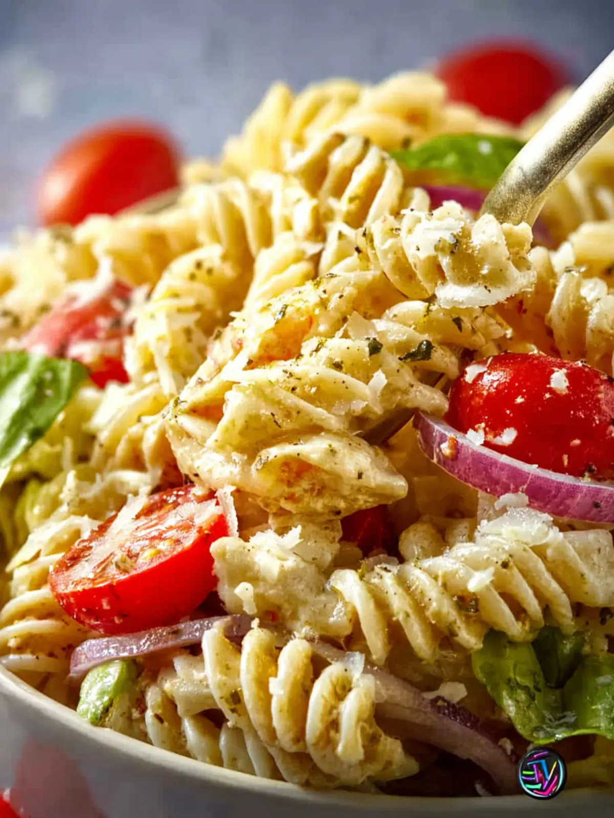 Caesar Basil Pasta Salad First Image