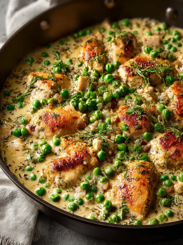 Creamy Chicken Peas Skillet First Image