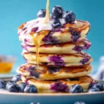 Greek Yogurt Blueberry Pancakes First Image