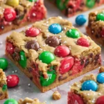 M&M Christmas Cookie Bars First Image