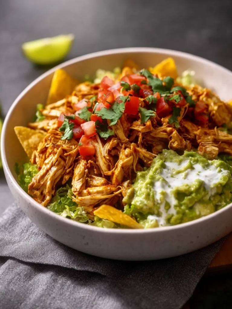 Pulled Chicken & Guacamole Bowl – Healthy Protein Meal First Image