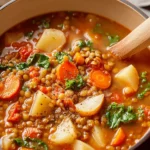 mediterranean lentil soup with carrots & potatoes First Image