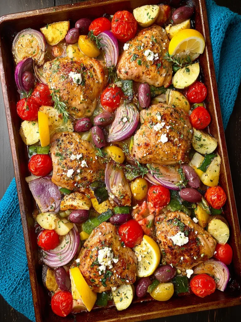 sheet pan greek chicken First Image