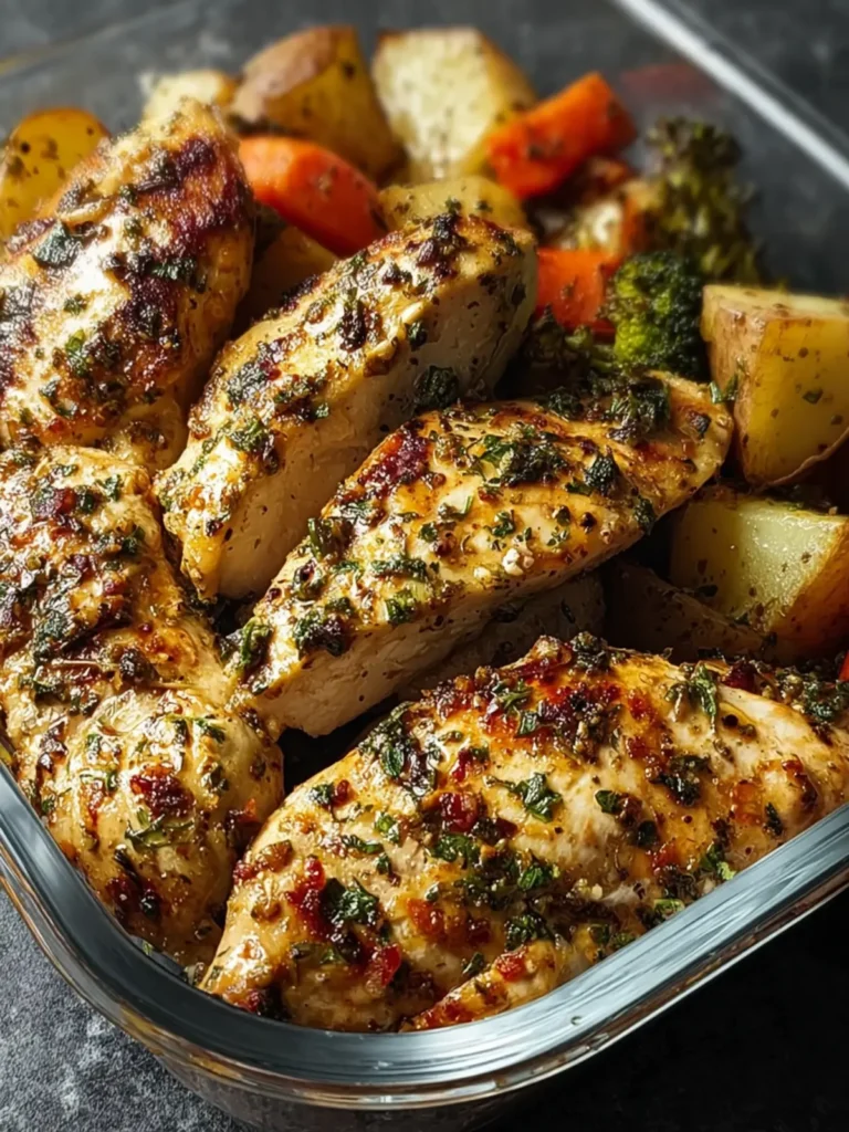 Garlic Herb Chicken Meal Prep First Image