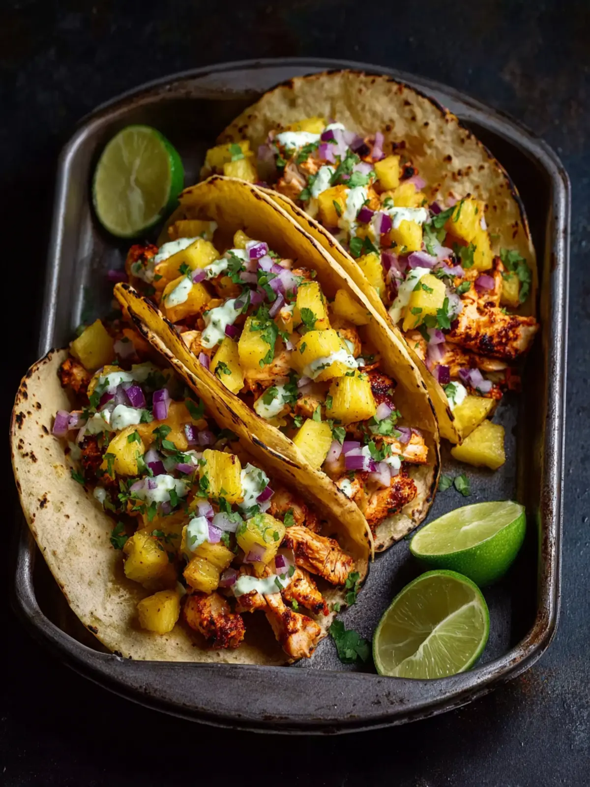 One Pan Chicken Pineapple Tacos: Sweet, Savory, and Effortlessly Delicious First Image