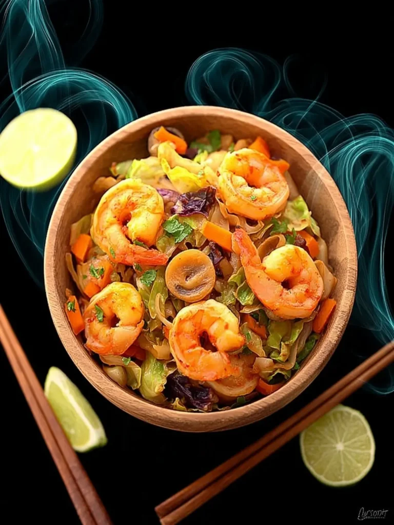 Thai Sweet Chili Shrimp With Cabbage “Noodles” First Image